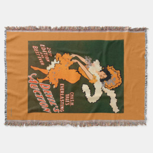 Devil's Auction Woman in Costume Theatre Throw Blanket