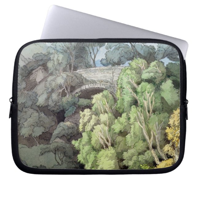 Devil's Bridge, 1810 (w/c with pen & ink over grap Laptop Sleeve (Front)