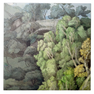 Devil's Bridge, 1810 (w/c with pen & ink over grap Tile