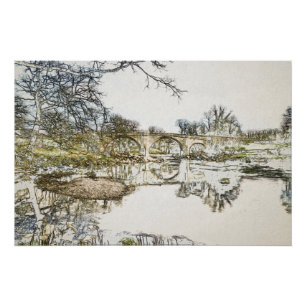 Devils Bridge and River Lune Kirkby Lonsdale Art Poster