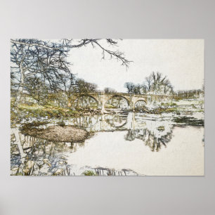 Devils Bridge and River Lune Kirkby Lonsdale Art Poster