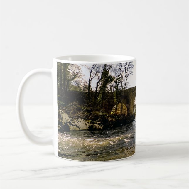 Devil's Bridge and River Lune, Kirkby Lonsdale Coffee Mug (Left)