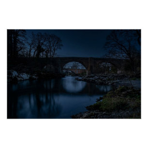 Devil's Bridge at Twilight Kirkby Lonsdale Poster