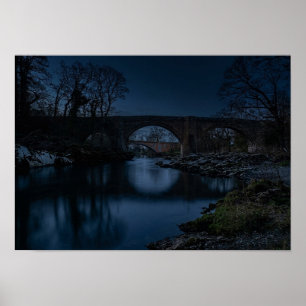 Devil's Bridge at Twilight Kirkby Lonsdale Poster