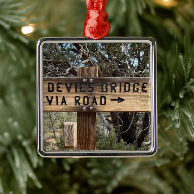 Devils Bridge Sedona Arizona Metal Tree Decoration (Tree)