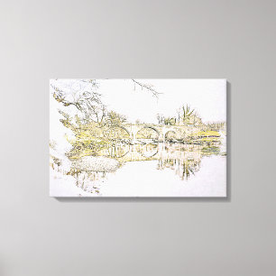 Devil's Bridge Sketch, Kirkby Lonsdale Canvas Print
