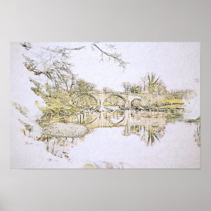 Devil's Bridge Sketch, Kirkby Lonsdale Poster