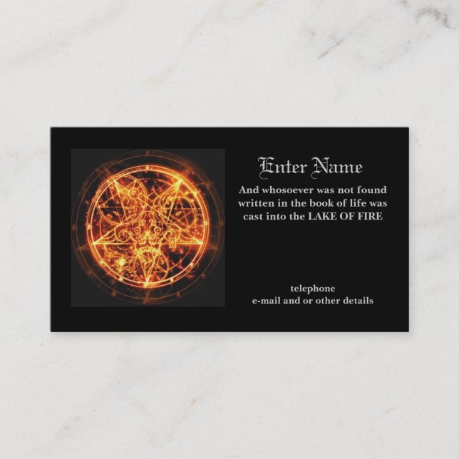 devil's business card (Front)