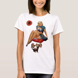 Devil's Court Retro Pin-Up Girl Dogs Tee