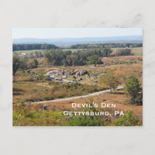 Devil's Den in Gettysburg PA Postcard