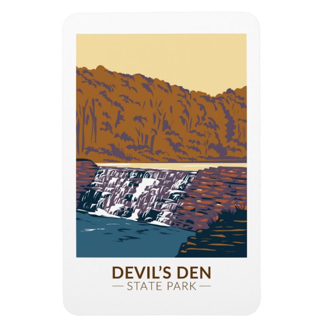Devils Den State Park Arkansas Vintage  Magnet (Vertical)