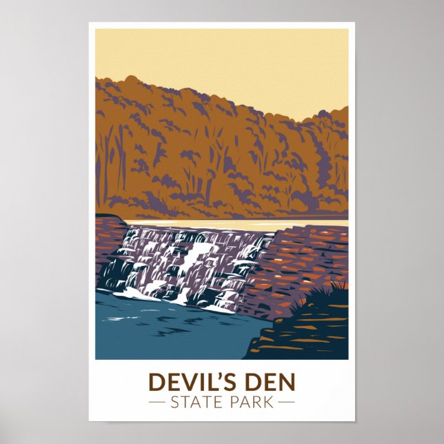 Devils Den State Park Arkansas Vintage  Poster (Front)