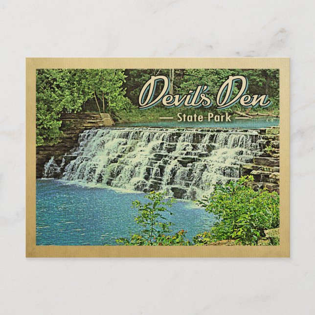 Devil's Den State Park Vintage Travel Postcard (Front)