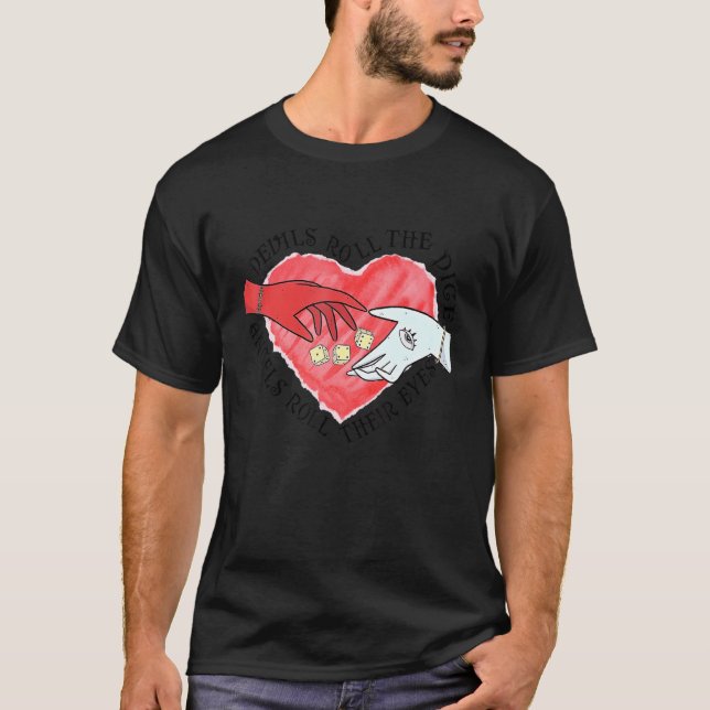 Devils Dice Angels Eyes, Valentine's Day Costume T-Shirt (Front)