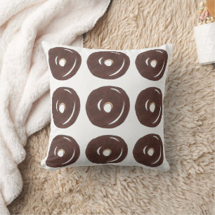Devil's Food Dark Chocolate Cake Doughnut Doughnut Cushion
