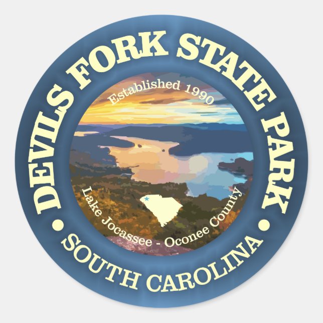 Devil's Fork SP Classic Round Sticker (Front)