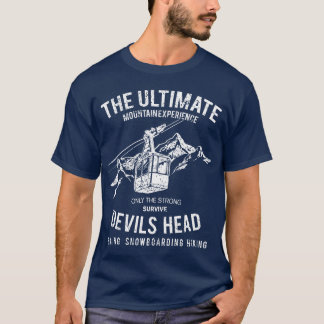 Devils Head Skying Snowboarding And Hiking T-Shirt