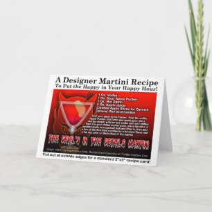 Devil's in the Details Halloween Martini Card