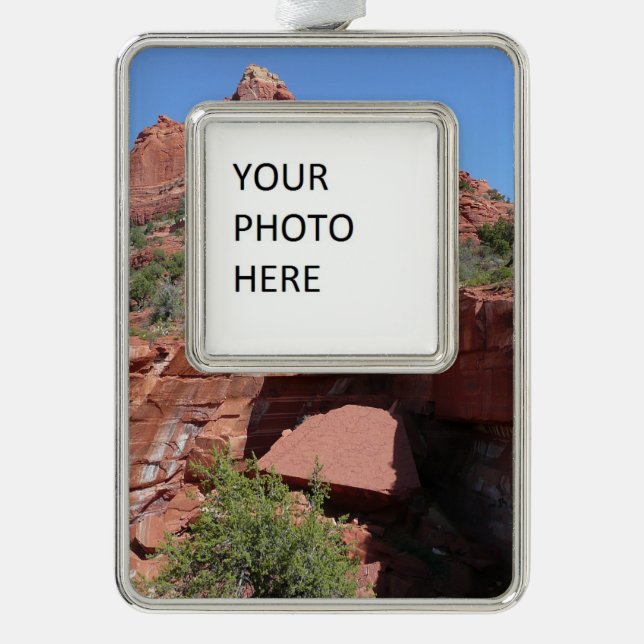 Devil's Kitchen in Sedona Arizona Silver Plated Framed Ornament (Front)