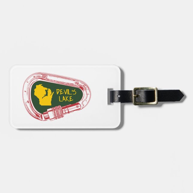 Devil's Lake Climbing Carabiner Luggage Tag (Front Horizontal)