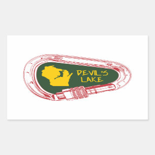 Devil's Lake Climbing Carabiner Rectangular Sticker