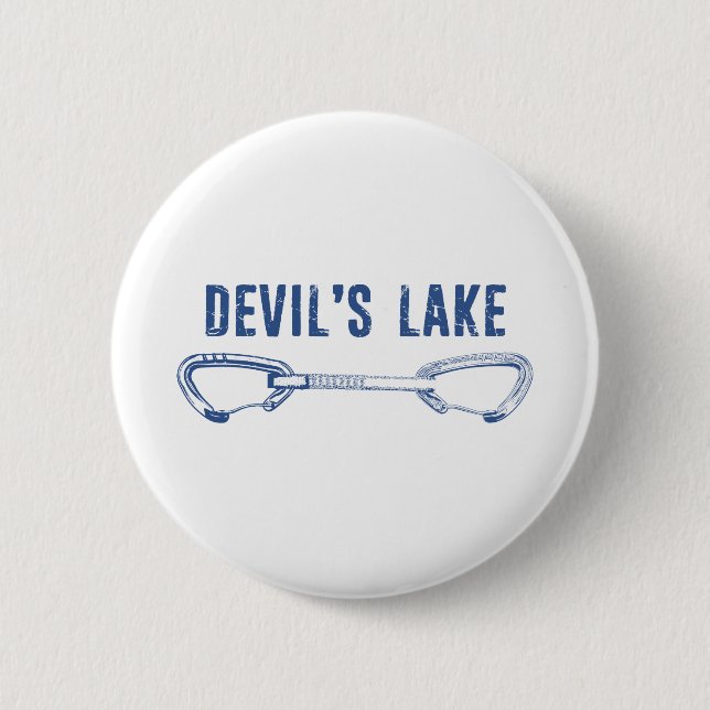 Devil's Lake Climbing Quickdraw 6 Cm Round Badge (Front)