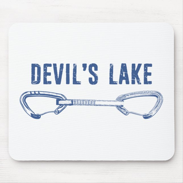 Devil's Lake Climbing Quickdraw Mouse Mat (Front)