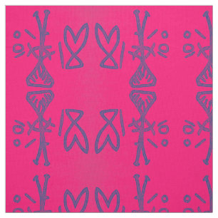 Devils Lake Pictograph Red Fabric