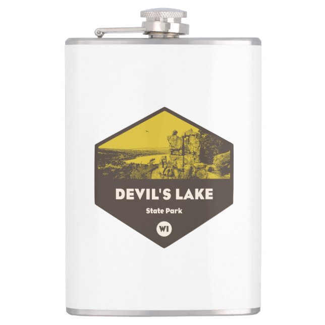 Devil's Lake State Park Wisconsin Hip Flask (Front)