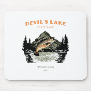 Devil's Lake State Park Wisconsin Retro Vintage Fi Mouse Mat