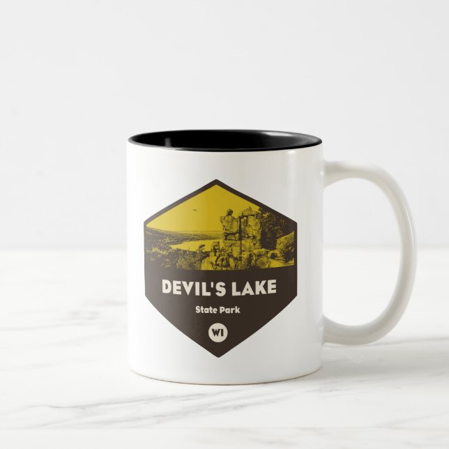 Devil's Lake State Park Wisconsin Two-Tone Coffee Mug (Right)