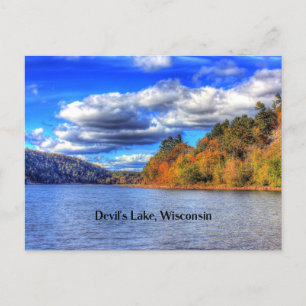 Devil's Lake, Wisconsin scenic photograph Postcard