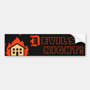 DEVIL'S NIGHT - DETROIT BUMPER STICKER