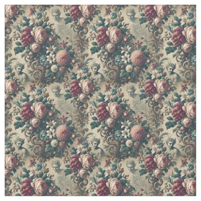 Devils of Dandy – Gothic Victorian Dense Tile Fabric (Close Up)