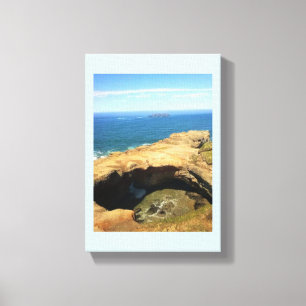Devil's Punchbowl & Otter Rock Canvas Print