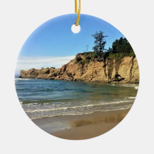 Devil's Punchbowl State Park, OR Ceramic Tree Decoration (Front)