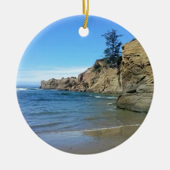 Devil's Punchbowl State Park, OR Ceramic Tree Decoration (Front)