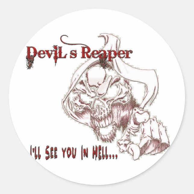 Devil's Reaper Classic Round Sticker (Front)