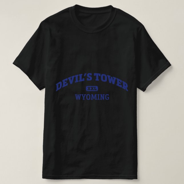 Devil's Tower College Style Rock Climbing Area Des T-Shirt (Design Front)