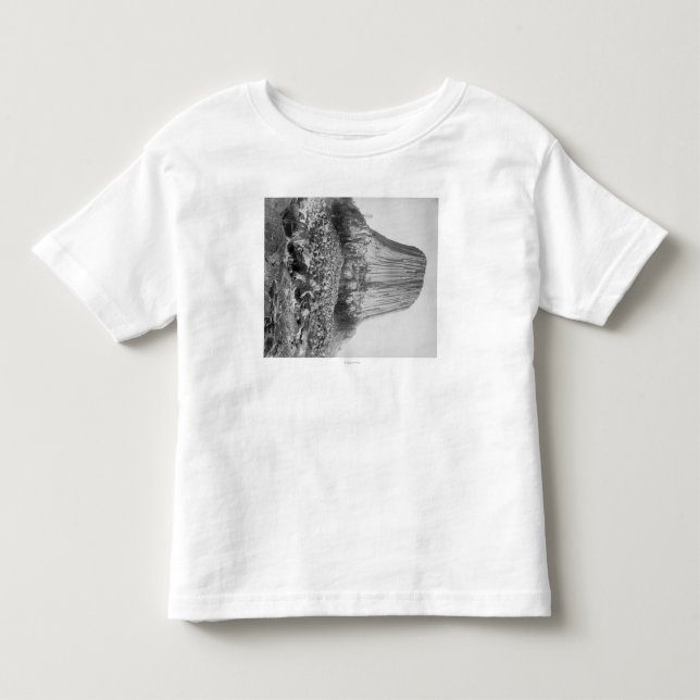 Devil's Tower from the West with Fallen Toddler T-Shirt (Front)