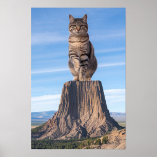 Devil's Tower Giant Tabby Poster