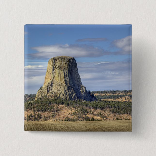 Devils Tower National Monument 15 Cm Square Badge (Front)