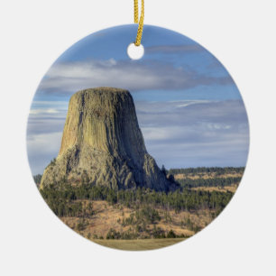 Devils Tower National Monument 3 Ceramic Tree Decoration