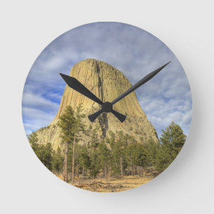 Devils Tower National Monument 4 Round Clock