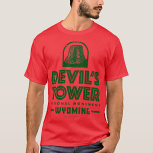 Devils Tower National Monument Green T-Shirt
