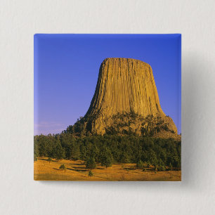 Devils Tower National Monument in Wyoming 15 Cm Square Badge