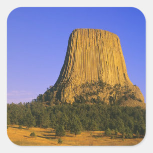 Devils Tower National Monument in Wyoming Square Sticker