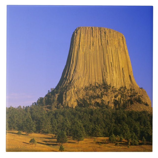 Devils Tower National Monument in Wyoming Tile (Front)