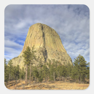Devils Tower National Monument Square Sticker
