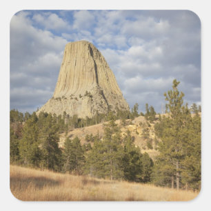 Devils Tower National Monument Square Sticker